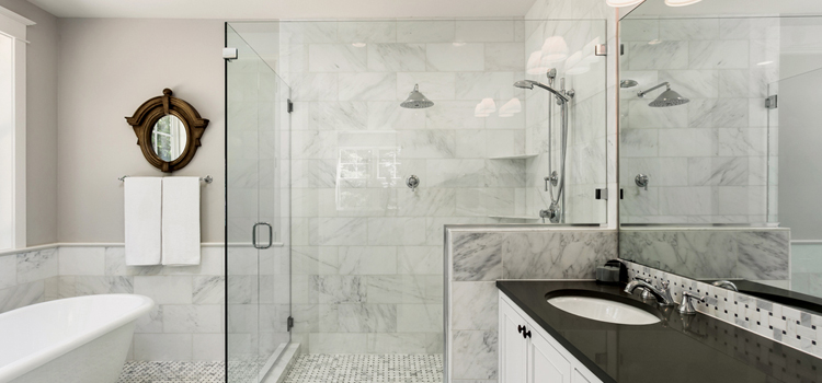 bathroom shower door installation in Pittsburg